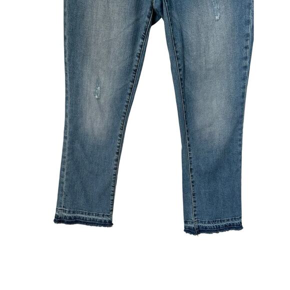 Anthropologie Pilcro Womens Jeans Size 27 High Rise Flare Light Wash Frayed Hem - Picture 3 of 13